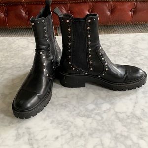 Zara combat boots with stones/jewels sz 9